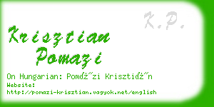 krisztian pomazi business card